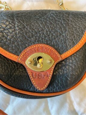 Rare Vintage Dooney & Bourke All Weather Leather Mini Crossbody Bag